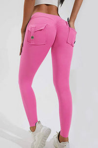 Willluxe® High-Waisted Scrunch Booty Cargo Leggings with Pockets