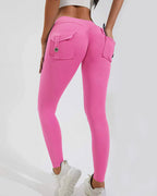 Willluxe® High-Waisted Scrunch Booty Cargo Leggings with Pockets
