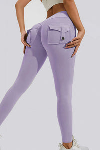 Willluxe® High-Waisted Scrunch Booty Cargo Leggings with Pockets