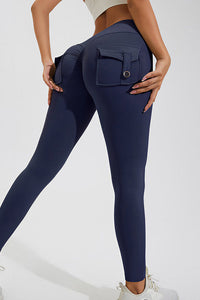 Willluxe® High-Waisted Scrunch Booty Cargo Leggings with Pockets