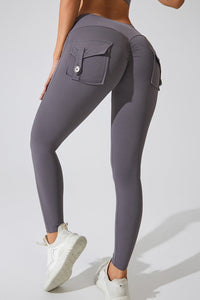 Willluxe® High-Waisted Scrunch Booty Cargo Leggings with Pockets