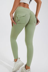 Willluxe® High-Waisted Scrunch Booty Cargo Leggings with Pockets