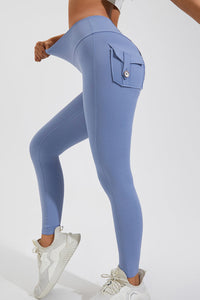 Willluxe® High-Waisted Scrunch Booty Cargo Leggings with Pockets