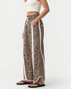 Willluxe® High-Waisted Drawstring Wide Leg Pants with Side Stripes