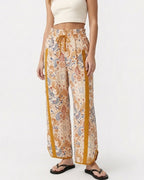 Willluxe® High-Waisted Drawstring Wide Leg Pants with Side Stripes
