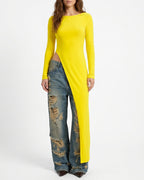 Willluxe® Asymmetrical High-Slit Long Top