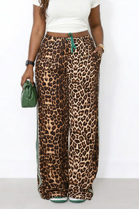 Willluxe® Wide Leg Track Pants with Side Stripes