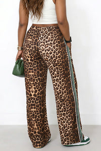 Willluxe® Wide Leg Track Pants with Side Stripes