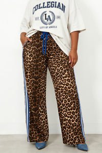 Willluxe® Wide Leg Track Pants with Side Stripes