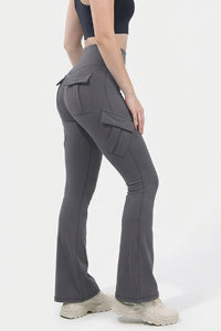 Willluxe® High Waisted Cargo Flare Yoga Pants