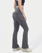 Willluxe® High Waisted Cargo Flare Yoga Pants