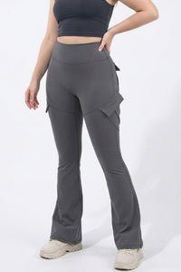 Willluxe® High Waisted Cargo Flare Yoga Pants