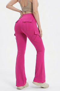 Willluxe® High Waisted Cargo Flare Yoga Pants