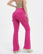 Willluxe® High Waisted Cargo Flare Yoga Pants