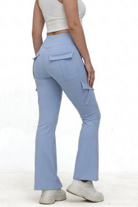 Willluxe® High Waisted Cargo Flare Yoga Pants