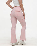 Willluxe® High Waisted Cargo Flare Yoga Pants