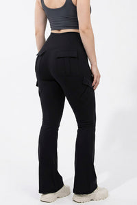 Willluxe® High Waisted Cargo Flare Yoga Pants