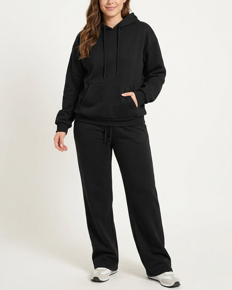 Willluxe® Casual Chic 2-Piece Hoodie & Wide-Leg Tracksuit Set