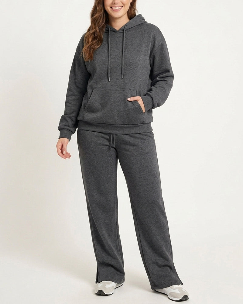 Willluxe® Casual Chic 2-Piece Hoodie & Wide-Leg Tracksuit Set