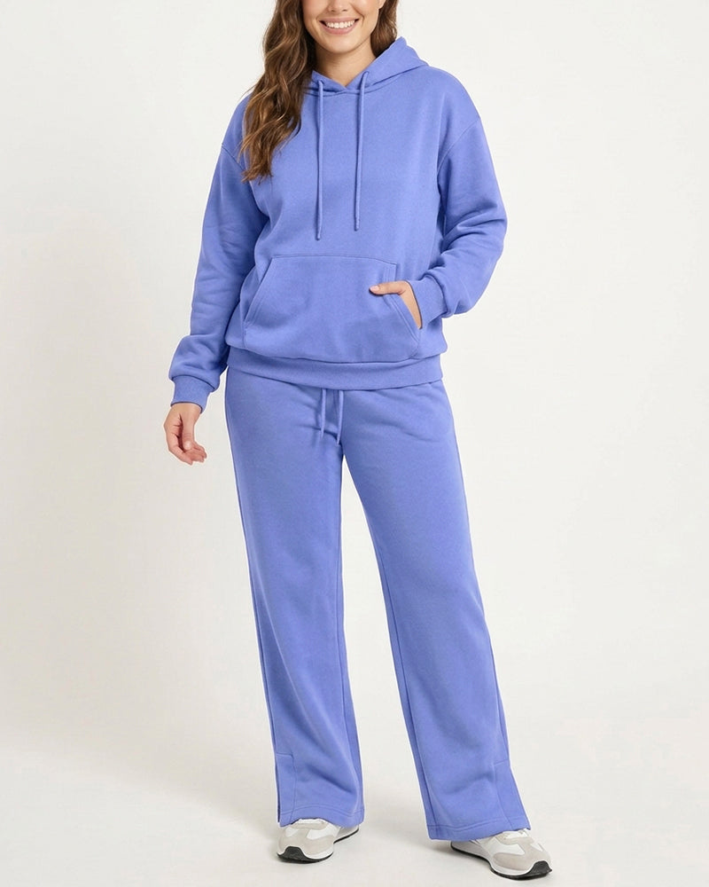 Willluxe® Casual Chic 2-Piece Hoodie & Wide-Leg Tracksuit Set