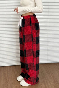 Willluxe® Fuzzy Plaid Winter Sleepwear Lounge Pants