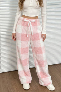 Willluxe® Fuzzy Plaid Winter Sleepwear Lounge Pants