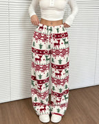 Willluxe® Fuzzy Plaid Winter Sleepwear Lounge Pants