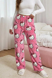 Willluxe® Cozy Cartoon Print Plush Flannel Lounge Pants
