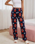 Willluxe® Cozy Cartoon Print Plush Flannel Lounge Pants