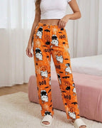 Willluxe® Cozy Cartoon Print Plush Flannel Lounge Pants