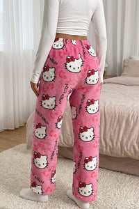 Willluxe® Cozy Cartoon Print Plush Flannel Lounge Pants