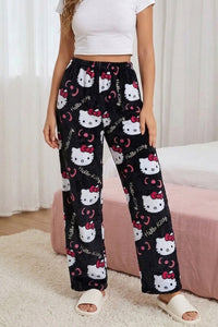 Willluxe® Cozy Cartoon Print Plush Flannel Lounge Pants