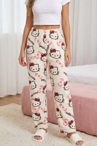 Willluxe® Cozy Cartoon Print Plush Flannel Lounge Pants