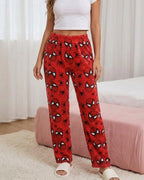 Willluxe® Cozy Cartoon Print Plush Flannel Lounge Pants