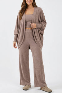 Curvvvy™ Ribbed Knit 3-Piece Lounge Set