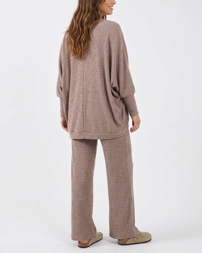 Curvvvy™ Ribbed Knit 3-Piece Lounge Set