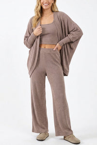 Curvvvy™ Ribbed Knit 3-Piece Lounge Set