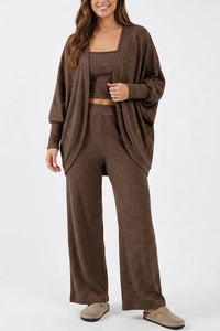 Curvvvy™ Ribbed Knit 3-Piece Lounge Set