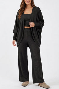 Curvvvy™ Ribbed Knit 3-Piece Lounge Set