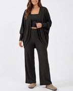 Curvvvy™ Ribbed Knit 3-Piece Lounge Set
