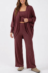 Curvvvy™ Ribbed Knit 3-Piece Lounge Set