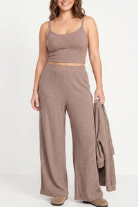 Curvvvy™ Ribbed Knit 3-Piece Lounge Set
