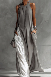 Willluxe® Two-Tone Sleeveless Maxi Dress