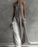 Willluxe® Two-Tone Sleeveless Maxi Dress
