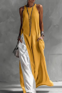 Willluxe® Two-Tone Sleeveless Maxi Dress