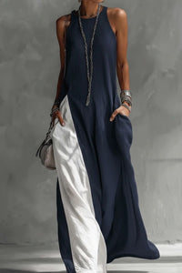 Willluxe® Two-Tone Sleeveless Maxi Dress