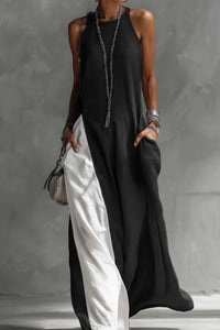 Willluxe® Two-Tone Sleeveless Maxi Dress