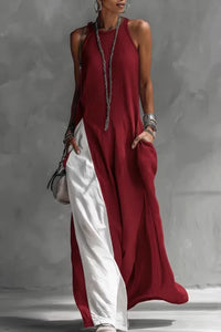 Willluxe® Two-Tone Sleeveless Maxi Dress