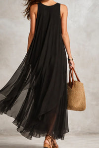 Willluxe® Boho Layered Chiffon Maxi Dress