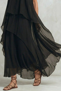 Willluxe® Boho Layered Chiffon Maxi Dress